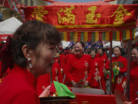 Members of the Chinese community in Sao Paulo, Brazil, gather in the city center to celebrate the Mid-Autumn Festival, an important cultural...