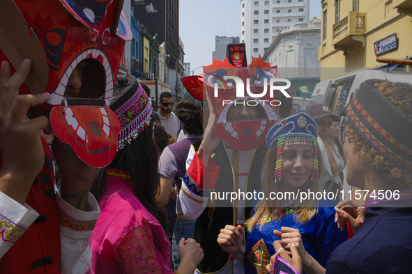 Members of the Chinese community in Sao Paulo, Brazil, gather in the city center to celebrate the Mid-Autumn Festival, an important cultural...