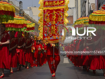 Members of the Chinese community in Sao Paulo, Brazil, gather in the city center to celebrate the Mid-Autumn Festival, an important cultural...