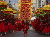 Members of the Chinese community in Sao Paulo, Brazil, gather in the city center to celebrate the Mid-Autumn Festival, an important cultural...