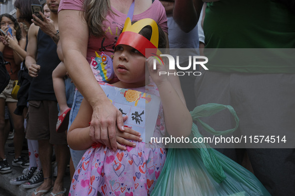 Members of the Chinese community in Sao Paulo, Brazil, gather in the city center to celebrate the Mid-Autumn Festival, an important cultural...