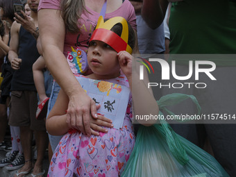 Members of the Chinese community in Sao Paulo, Brazil, gather in the city center to celebrate the Mid-Autumn Festival, an important cultural...