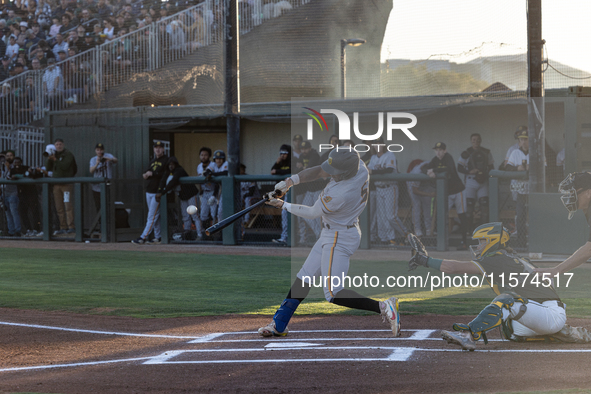 The Oakland Ballers (1) beat the Yolo High Wheelers (0) in game 2 (round 1) of the Pioneer Baseball League's playoffs in Oakland, Calif., on...