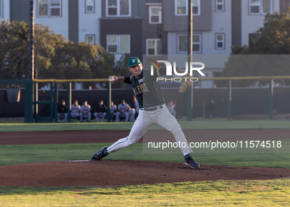 The Oakland Ballers (1) beat the Yolo High Wheelers (0) in game 2 (round 1) of the Pioneer Baseball League's playoffs in Oakland, Calif., on...