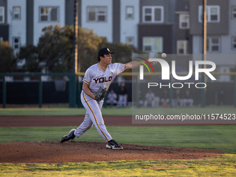 The Oakland Ballers (1) beat the Yolo High Wheelers (0) in game 2 (round 1) of the Pioneer Baseball League's playoffs in Oakland, Calif., on...