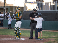 The Oakland Ballers (1) beat the Yolo High Wheelers (0) in game 2 (round 1) of the Pioneer Baseball League's playoffs in Oakland, Calif., on...