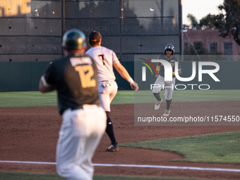 The Oakland Ballers (1) beat the Yolo High Wheelers (0) in game 2 (round 1) of the Pioneer Baseball League's playoffs in Oakland, Calif., on...