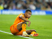 Kylian Mbappe centre-forward of Real Madrid and France during the La Liga match between Real Sociedad de Futbol and Real Madrid CF at Reale...