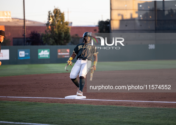 The Oakland Ballers (1) beat the Yolo High Wheelers (0) in game 2 (round 1) of the Pioneer Baseball League's playoffs in Oakland, Calif., on...