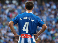 Marash Kumbulla plays during the match between RCD Espanyol and Deportivo Alaves, corresponding to week 5 of LaLiga EA Sports, at the RCDE S...