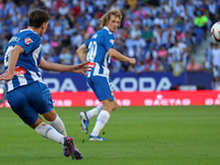 Marash Kumbulla plays during the match between RCD Espanyol and Deportivo Alaves, corresponding to week 5 of LaLiga EA Sports, at the RCDE S...