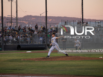 The Oakland Ballers (1) beat the Yolo High Wheelers (0) in game 2 (round 1) of the Pioneer Baseball League's playoffs in Oakland, Calif., on...