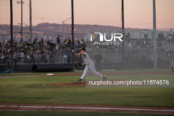 The Oakland Ballers (1) beat the Yolo High Wheelers (0) in game 2 (round 1) of the Pioneer Baseball League's playoffs in Oakland, Calif., on...