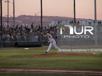 The Oakland Ballers (1) beat the Yolo High Wheelers (0) in game 2 (round 1) of the Pioneer Baseball League's playoffs in Oakland, Calif., on...