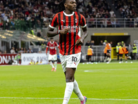 Rafael Leao plays during the Serie A match between AC Milan and Venezia FC in Milano, Italy, on September 14, 2024, at Stadio Giuseppe Meazz...