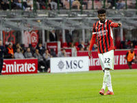 Emerson Royal plays during the Serie A match between AC Milan and Venezia FC in Milano, Italy, on September 14, 2024, at Stadio Giuseppe Mea...