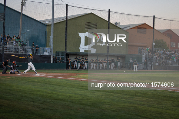 The Oakland Ballers (1) beat the Yolo High Wheelers (0) in game 2 (round 1) of the Pioneer Baseball League's playoffs in Oakland, Calif., on...