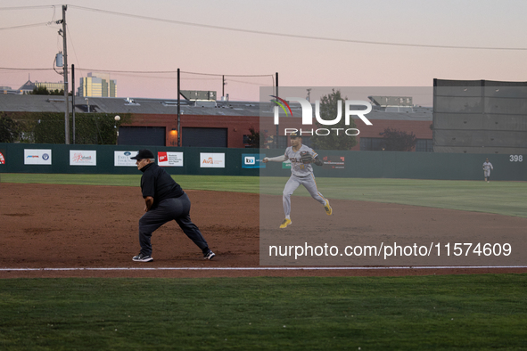 The Oakland Ballers (1) beat the Yolo High Wheelers (0) in game 2 (round 1) of the Pioneer Baseball League's playoffs in Oakland, Calif., on...