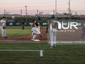 The Oakland Ballers (1) beat the Yolo High Wheelers (0) in game 2 (round 1) of the Pioneer Baseball League's playoffs in Oakland, Calif., on...