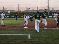 The Oakland Ballers (1) beat the Yolo High Wheelers (0) in game 2 (round 1) of the Pioneer Baseball League's playoffs in Oakland, Calif., on...