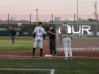 The Oakland Ballers (1) beat the Yolo High Wheelers (0) in game 2 (round 1) of the Pioneer Baseball League's playoffs in Oakland, Calif., on...