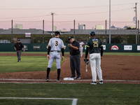 The Oakland Ballers (1) beat the Yolo High Wheelers (0) in game 2 (round 1) of the Pioneer Baseball League's playoffs in Oakland, Calif., on...