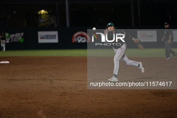 The Oakland Ballers (1) beat the Yolo High Wheelers (0) in game 2 (round 1) of the Pioneer Baseball League's playoffs in Oakland, Calif., on...