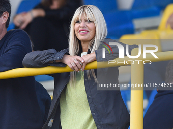 Alessandra Mussolini in the stand during the Serie B match between SS Juve Stabia and Palermo FC at Stadio Romeo Menti Castellammare Di Stab...