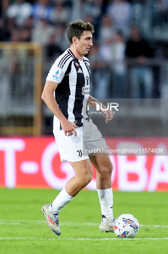 Andrea Cambiaso of Juventus FC during the Serie A Enilive match between Empoli FC and Juventus FC at Stadio Carlo Castellani on September 14...