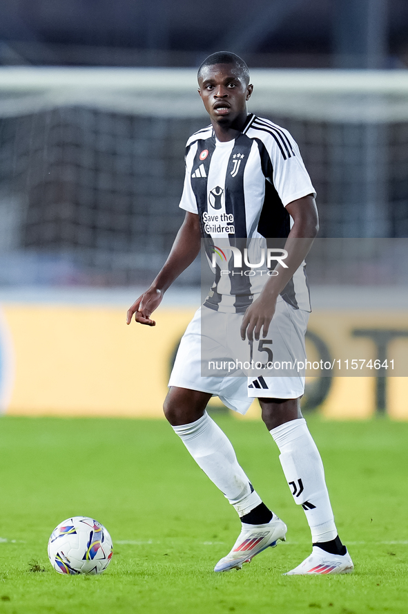 Pierre Kalulu of Juventus FC during the Serie A Enilive match between Empoli FC and Juventus FC at Stadio Carlo Castellani on September 14,...