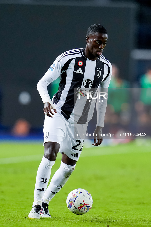 Timothy Weah of Juventus FC during the Serie A Enilive match between Empoli FC and Juventus FC at Stadio Carlo Castellani on September 14, 2...