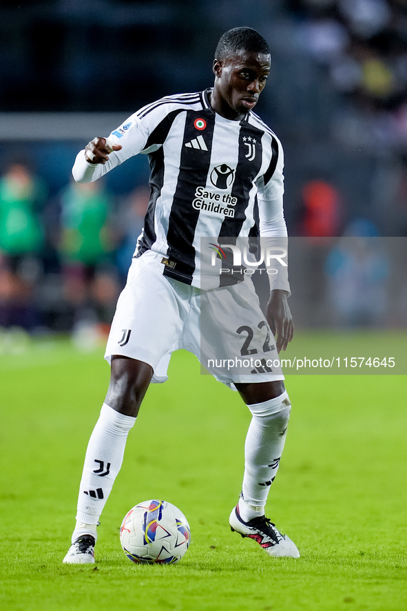 Timothy Weah of Juventus FC during the Serie A Enilive match between Empoli FC and Juventus FC at Stadio Carlo Castellani on September 14, 2...