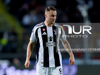 Teun Koopmeiners of Juventus FC looks on during the Serie A Enilive match between Empoli FC and Juventus FC at Stadio Carlo Castellani on Se...