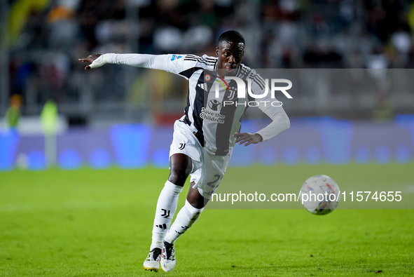 Timothy Weah of Juventus FC during the Serie A Enilive match between Empoli FC and Juventus FC at Stadio Carlo Castellani on September 14, 2...