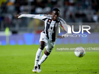 Timothy Weah of Juventus FC during the Serie A Enilive match between Empoli FC and Juventus FC at Stadio Carlo Castellani on September 14, 2...