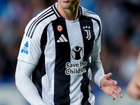 Dusan Vlahovic of Juventus FC looks on during the Serie A Enilive match between Empoli FC and Juventus FC at Stadio Carlo Castellani on Sept...