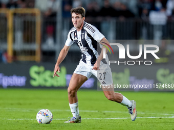 Andrea Cambiaso of Juventus FC during the Serie A Enilive match between Empoli FC and Juventus FC at Stadio Carlo Castellani on September 14...