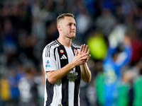 Teun Koopmeiners of Juventus FC applauds during the Serie A Enilive match between Empoli FC and Juventus FC at Stadio Carlo Castellani on Se...