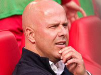 Liverpool manager Arne Slot during the Premier League match between Liverpool and Nottingham Forest at Anfield in Liverpool, England, on Sep...