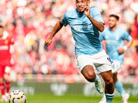 Nottingham Forest's Morgan Gibbs White is in action during the Premier League match between Liverpool and Nottingham Forest at Anfield in Li...