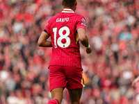 Liverpool's Cody Gakpo during the Premier League match between Liverpool and Nottingham Forest at Anfield in Liverpool, England, on Septembe...