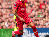 Darwin Nunez of Liverpool during the Premier League match between Liverpool and Nottingham Forest at Anfield in Liverpool, England, on Septe...