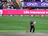 #32, Tom Kohler-Cadmore of Somerset in action during the Final between Somerset CCC and Gloucestershire CCC at the Vitality Blast Finals Day...