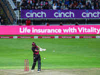 #54, Ben Green of Somerset in action during the final between Somerset CCC and Gloucestershire CCC at the Vitality Blast Finals Day at Edgba...