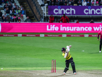 Cameron Bancroft of Gloucestershire is in action during the final between Somerset CCC and Gloucestershire CCC at the Vitality Blast Finals...