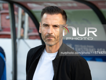 Coach Robert Kolendowicz during the game between KS Cracovia and Pogon Szczecin in Krakow, Poland, on September 14, 2024. PKO BP Ekstraklasa...