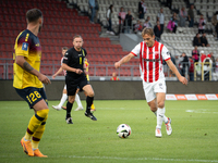 Mikkel Maigaard participates in the game between KS Cracovia and Pogon Szczecin in Krakow, Poland, on September 14, 2024. PKO BP Ekstraklasa...