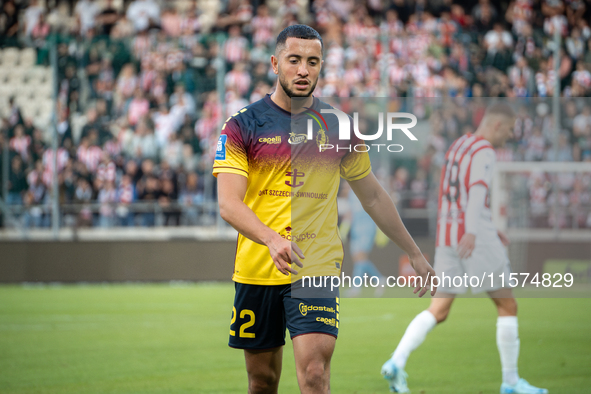 Vahan Bichakhchyan participates in the game between KS Cracovia and Pogon Szczecin in Krakow, Poland, on September 14, 2024. PKO BP Ekstrakl...