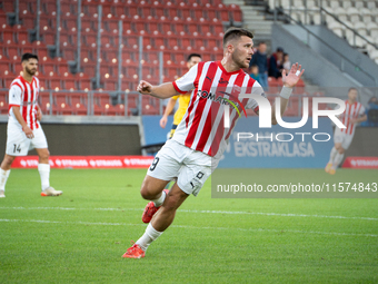 Benjamin Kallman during the game between KS Cracovia and Pogon Szczecin in Krakow, Poland, on September 14, 2024. PKO BP Ekstraklasa, Polish...