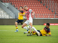 Mick van Buren and Leonardo Borges play during the game between KS Cracovia and Pogon Szczecin in Krakow, Poland, on September 14, 2024. PKO...